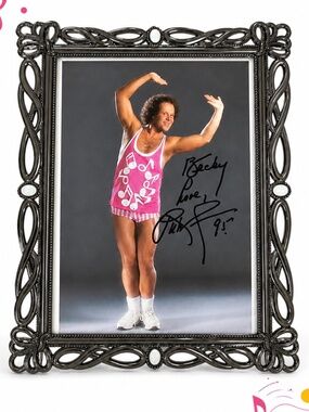 Richard Simmons Autographed 5x7 Photo in Decorative Metal Frame | Signed 1995